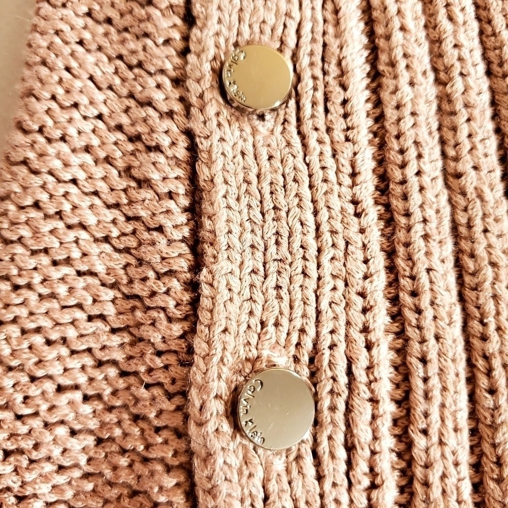 Calvin Klein Knit Long Sleeve Sweater Blush Size M - Picture 7 of 10